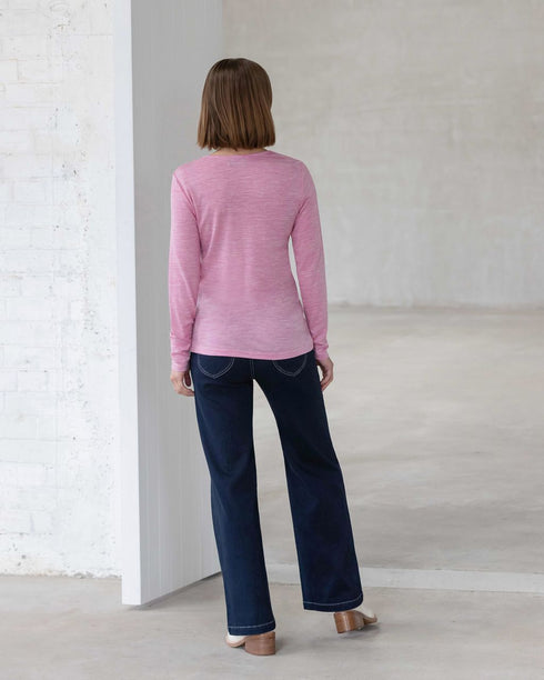 Vassalli Tori Merino Crew - Pink Marle