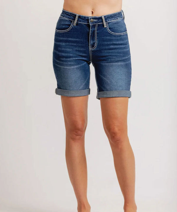 Mi Moso Pip Shorts - Blue Denim