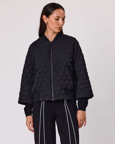 Duo Lotus Quilted Jacket - Black