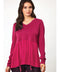 Newport Noah Merino Panel Top - Cerise