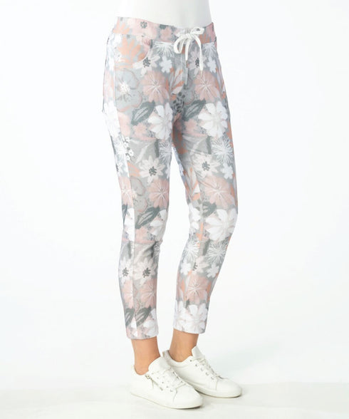 Renoma Printed Stretch Pant - Sage