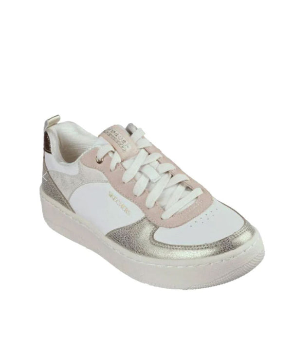 Skechers Sport Court 92 - Sheer Shine White/Pink/Gold