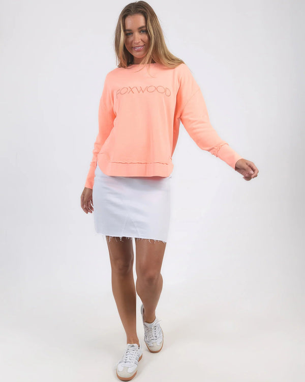 Foxwood Simplified Crew - Neon Peach