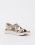 Skechers Go Walk Flex Sandal - Glimmer Up - Taupe/Silver
