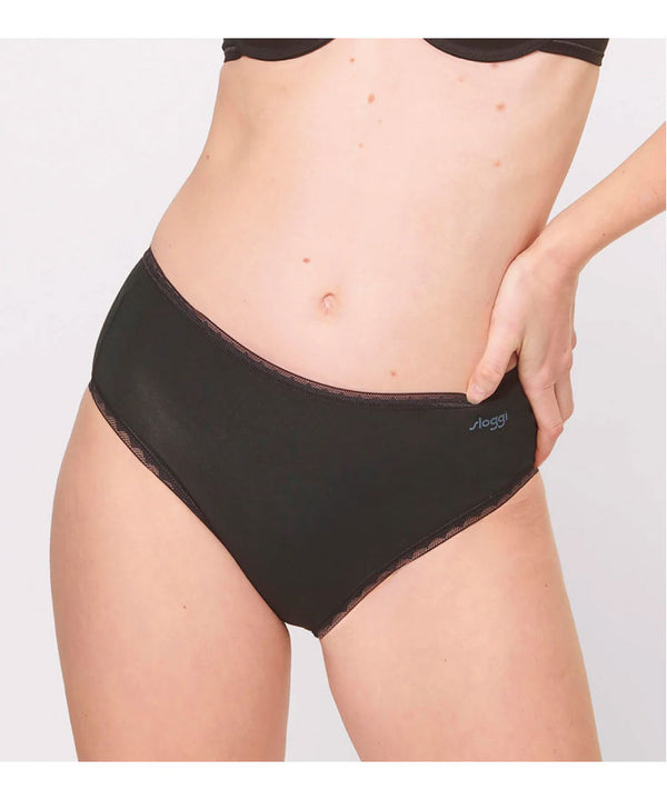 Sloggi Go High Waist Organic Cotton Brief - Black