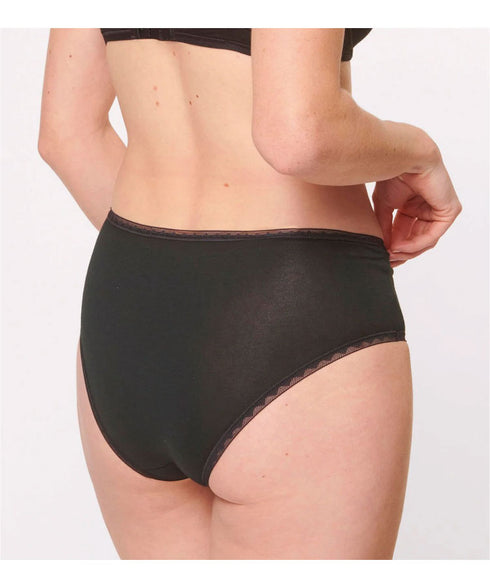 Sloggi Go High Waist Organic Cotton Brief - Black