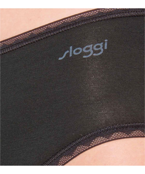 Sloggi Go High Waist Organic Cotton Brief - Black