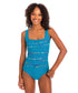 Togs Ravenna Square Binding One Piece Swimsuit - Blue