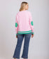 Mi Moso Contrast Sweat - Pink With Star