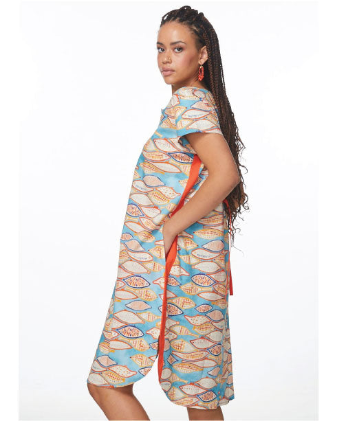 Z & P Tropical Waves Straight Dress - 5532 - Tropical Waters