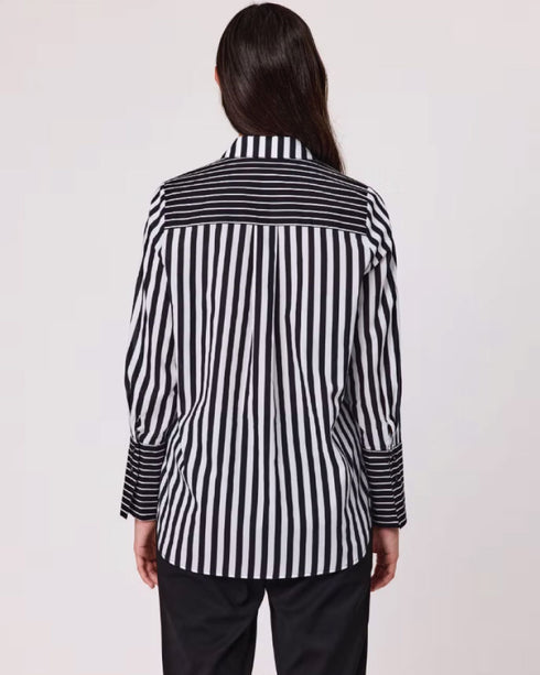 Duo Bailee Stripe Shirt - Black/White