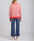 Mi Moso Striped Delight Sweat Shirt - Red