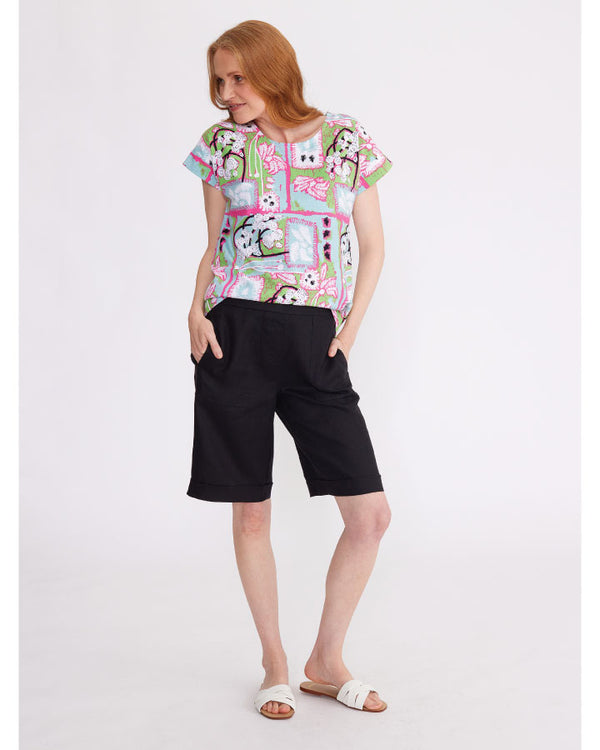 Yarra Trail Heavy Linen Shorts - Black