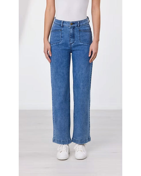Newport Titan Wide Leg Jeans - Light Blue