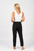 Vassalli Marble Relaxed leg Pant - Black