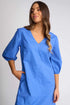Vassalli Newman V Neck Dress - French Blue