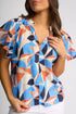 Vassalli Nyla V Neck Top with floaty sleeve - Row