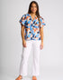 Vassalli Nyla V Neck Top with floaty sleeve - Row