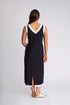 Vassalli Oak  Sleeveless Dress - Ink /White
