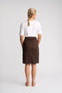 Vassalli Poppy  (372AVP)- Poplin Skirt - Chocolate