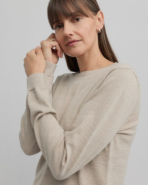 Yarra Trail Villa Knit Merino - Almond