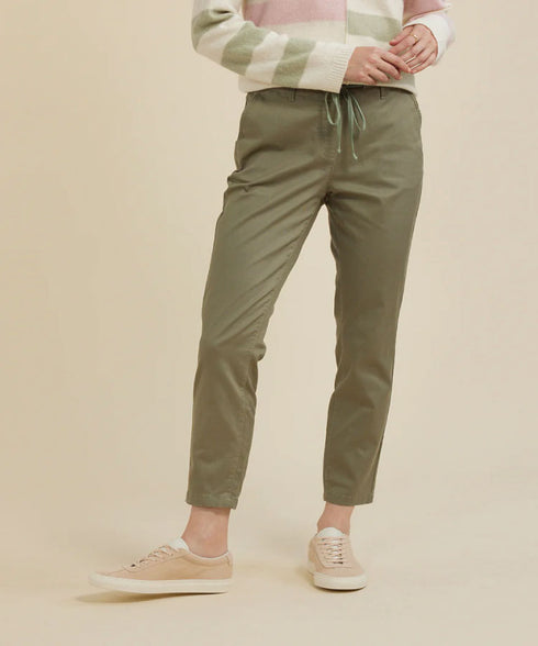 Yarra Trail Washed Stretched Pant - Green Mist