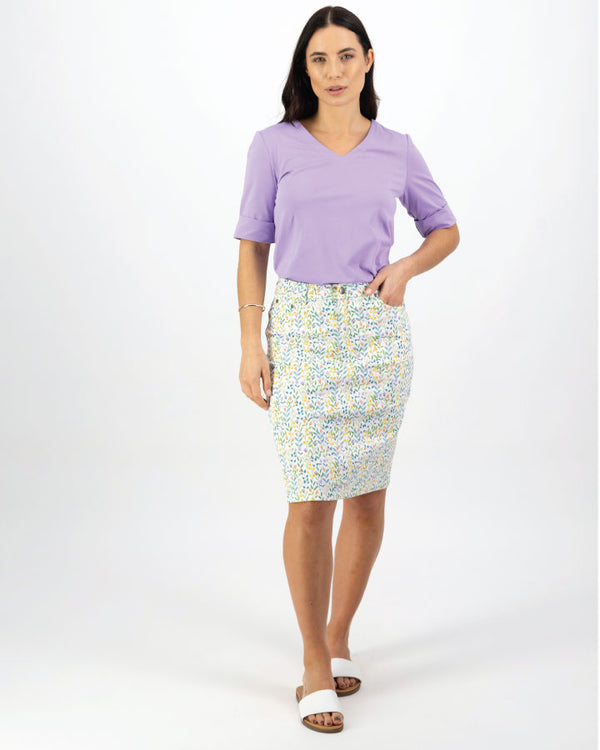 Vassalli Wild Floral Light Weight Cotton  Skirt 372AV