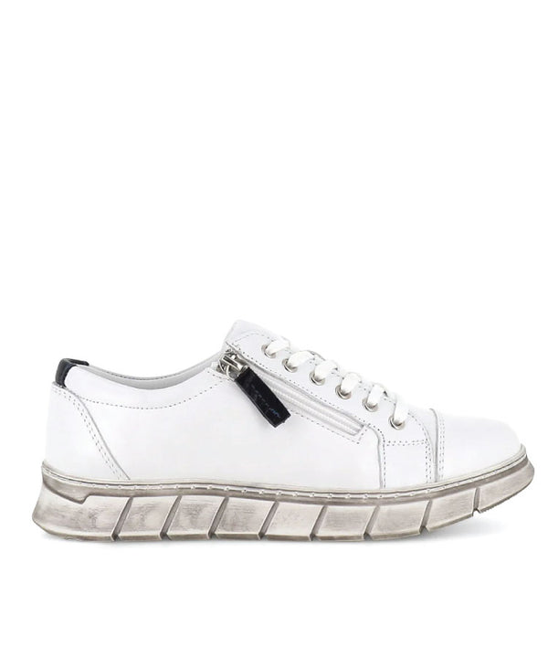 Cabello Unison Sneaker (laces with zip) - White