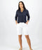 Vassalli Slim Leg above the knee Short 5775A- White Denim