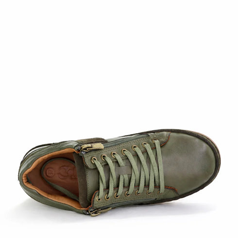 Cabello Active Wren Zip Sneaker - Khaki