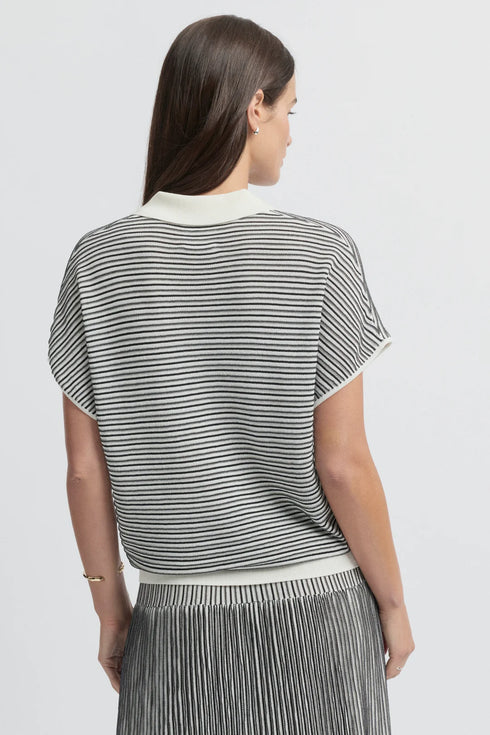Yarra Trail Loam Knit Top - Black /White
