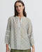 Yarra Trail Vine Blouse - Ecru/Lawn