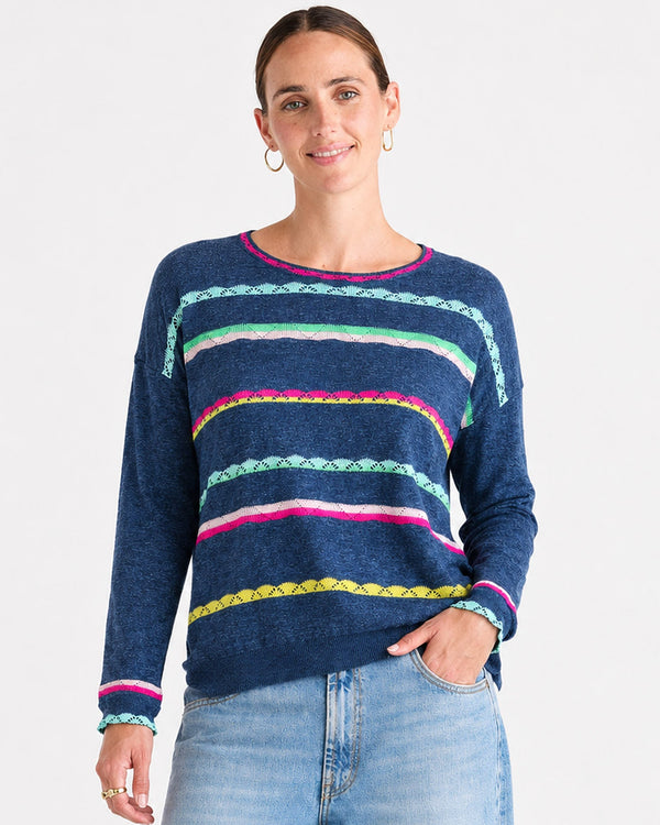 Zacket & Plover Lace Pop Cardi - Denim