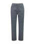 Navy Scallop Slim Leg 7/8 Cotton Pants - 5973 Vassalli