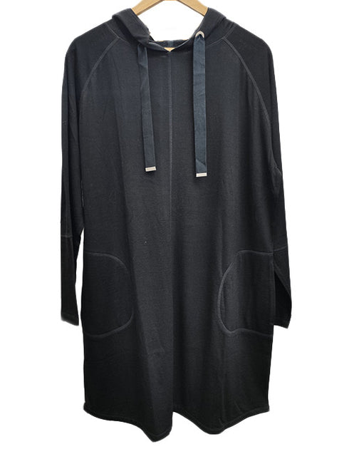 Merino Hooded Tunic/Dress 4270 Black