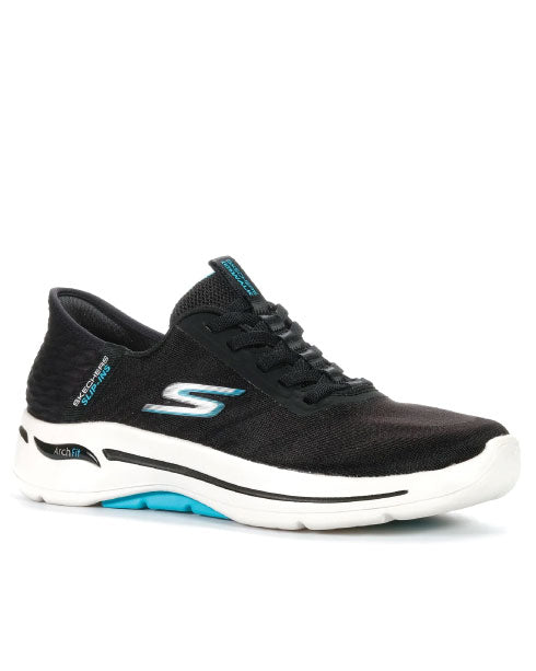 Skechers Go Walk Arch Fit - Black Turquoise