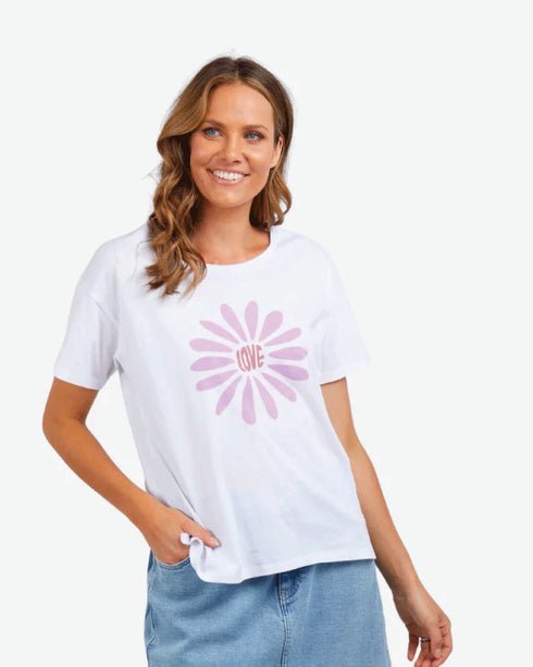 Elm Fresh as a Daisy Tee- White