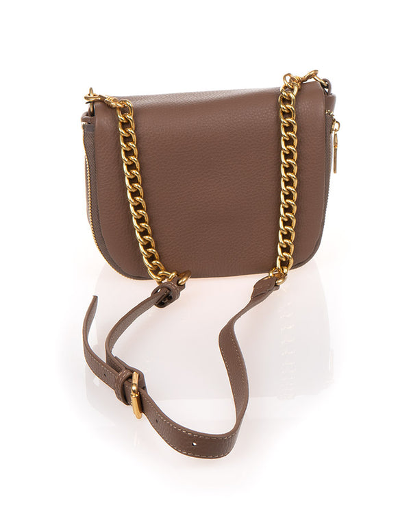Campbell & Co Lisa Curved Chain Handbag Latte