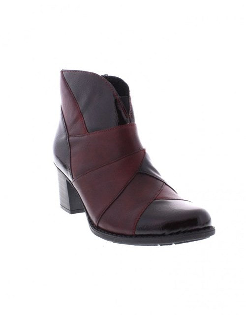 Combination Leather Boot Z7676/35 Rieker Bordeaux