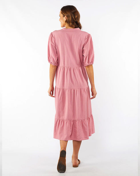 Elm Constance Tiered Dress Pink