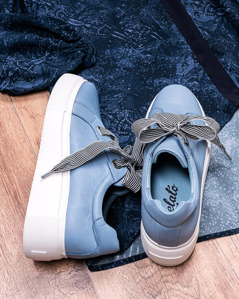 Gelato Earl Leather Sneaker- Anar (Blue)