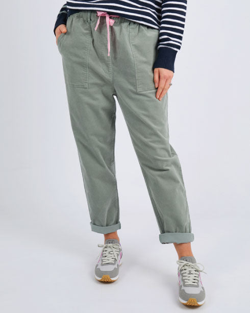 Elm Dulcie Cord Pant - Ice (Sage Green)