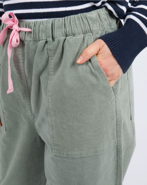 Elm Dulcie Cord Pant - Ice (Sage Green)