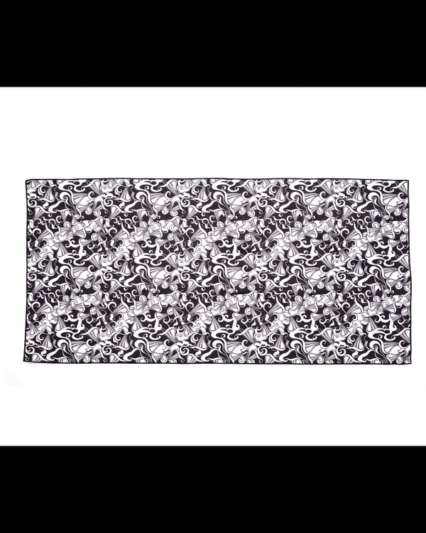 Microfibre Towel- Ink/ Black White