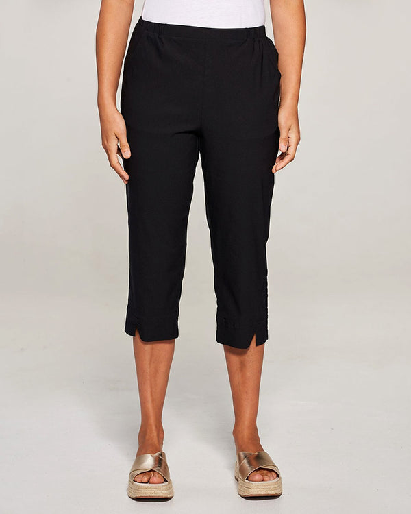 Newport Court 3/4 Cotton Pants - Black