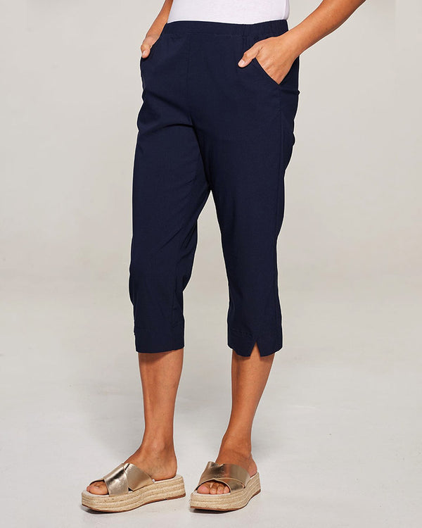 Newport Court 3/4 Cotton Pants - Ink