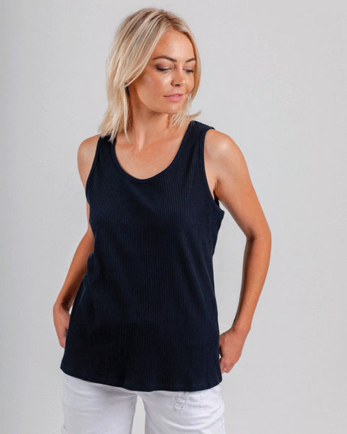 Mi Moso Rib Tank-Navy