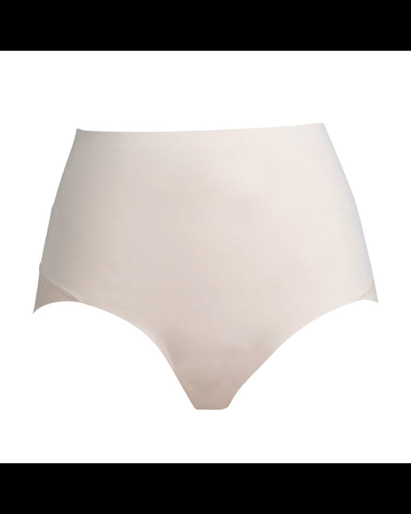 Hush Hush Smooth Lace Control Brief - Nude