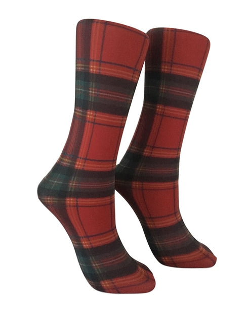 Sox Trot Red Tartan Knee High Boot Socks