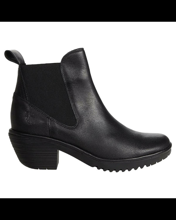 Fly London Wasp Slip On Ankle Boot - Black Mouse